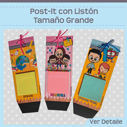 Post-it con listón, tamaño Grande $22.00