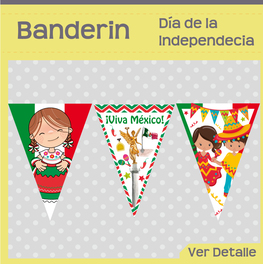 Banderin, 50 triangulos impresos $185.00