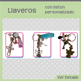 Llaveros con listón IMPRESO $25.00