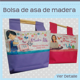 Bolsa de asa de madera $50.00