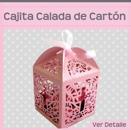 Cajita de Cartón calada 50 pzasx$180